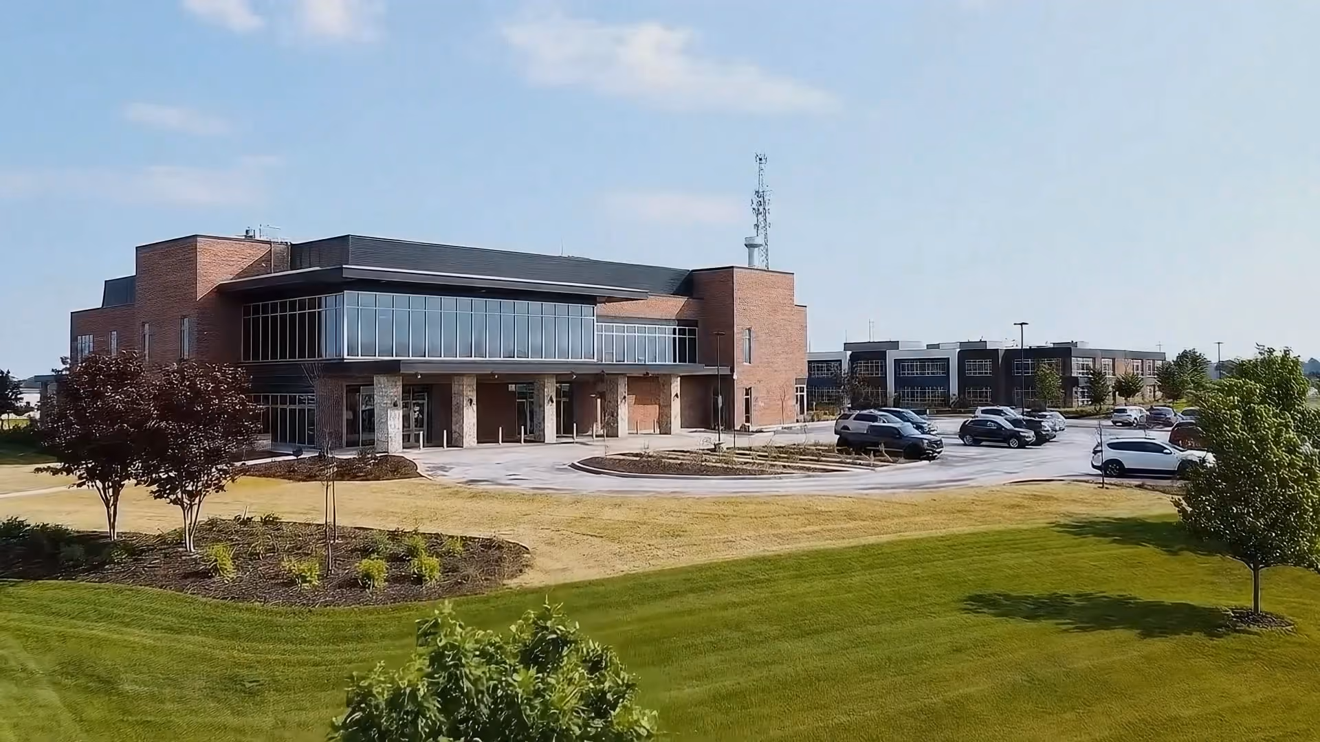 The Indiana Orthopedic Institute campus in Noblesville, seen from above