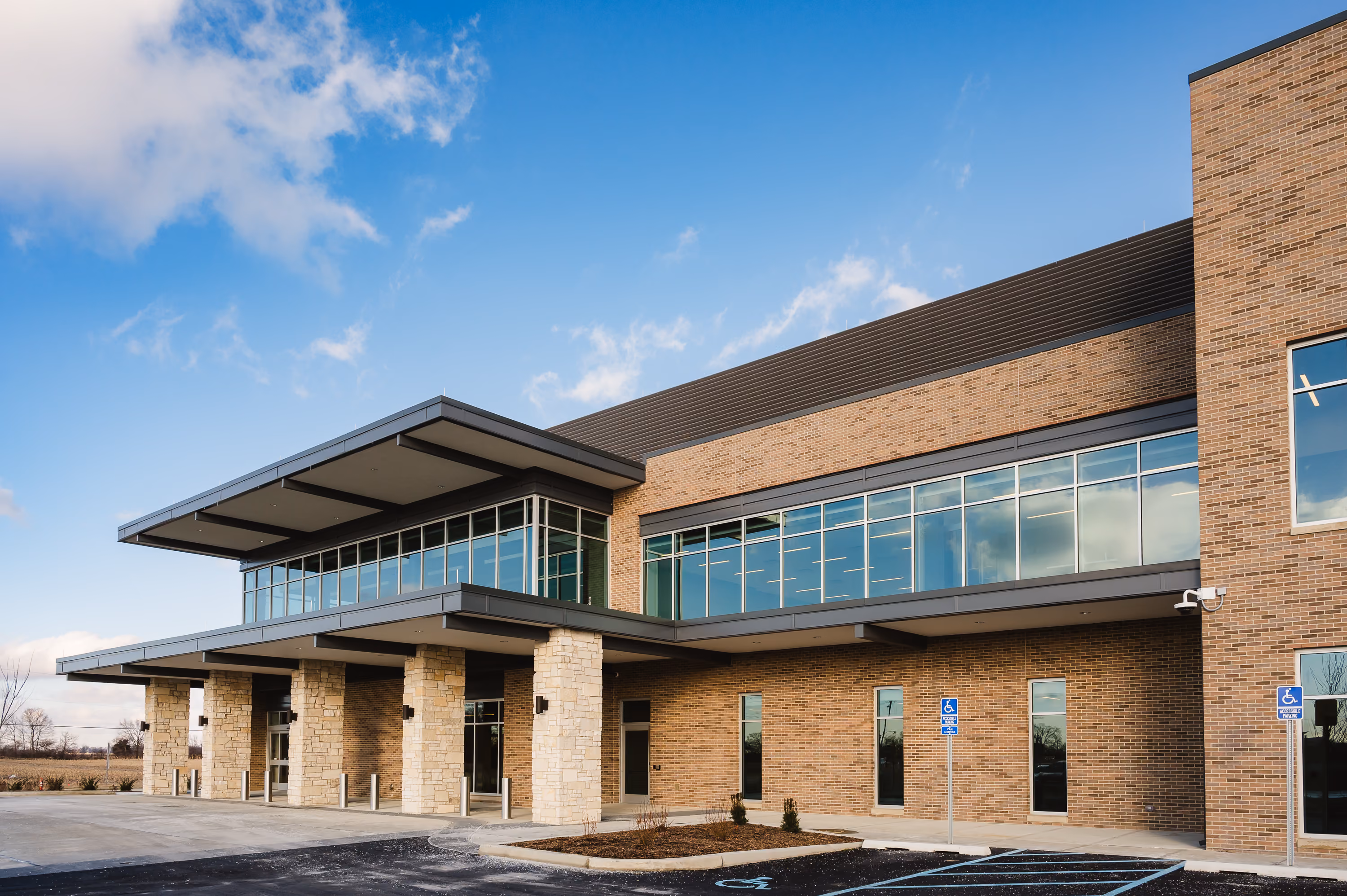 The Indiana Orthopedic Institute building in Noblesville, where Dr. Patel’s clinic and the surgery center are